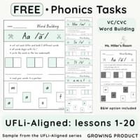 UFLi-Aligned Phonics Tasks | FREE | Word Building | Growing Product - thumbnail 1 of 4