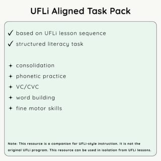 UFLi-Aligned Phonics Tasks | FREE | Word Building | Growing Product - image 2 of 4