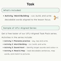 UFLi-Aligned Phonics Tasks | FREE | Word Building | Growing Product - thumbnail 3 of 4
