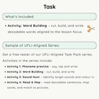 UFLi-Aligned Phonics Tasks | FREE | Word Building | Growing Product - image 3 of 4