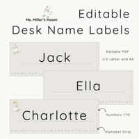 Desk Name Labels | Duck Mascot | Plain and Minimal - thumbnail 1 of 4