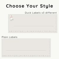 Desk Name Labels | Duck Mascot | Plain and Minimal - thumbnail 2 of 4