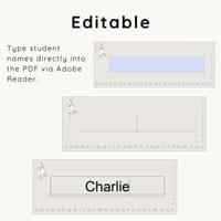Desk Name Labels | Duck Mascot | Plain and Minimal - thumbnail 3 of 4