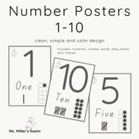 Number Posters 1-10 | Neutral Design - thumbnail 1 of 4