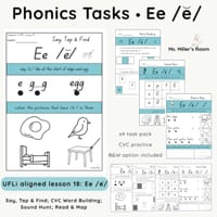 UFLi-Aligned Phonics Task Pack | Lesson 18 | Short Ee /ĕ/ - thumbnail 1 of 4