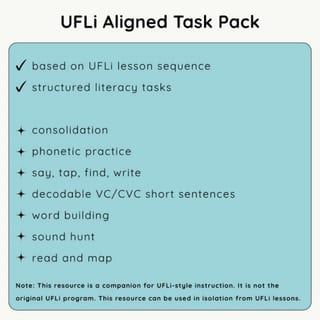 UFLi-Aligned Phonics Task Pack | Lesson 18 | Short Ee /ĕ/ - image 2 of 4