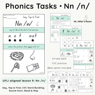 UFLi-Aligned Phonics Task Pack | Lesson 9 | Nn /n/ - image 1 of 4