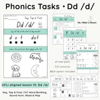 UFLi-Aligned Phonics Task Pack | Lesson 13 | Dd /d/ - thumbnail 1 of 4