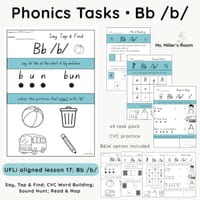 UFLi-Aligned Phonics Task Pack | Lesson 17 | Bb /b/ - thumbnail 1 of 4