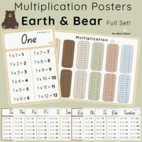 Earth & Bear Multiplication Displays | Times Tables 1-12 - thumbnail 1 of 4