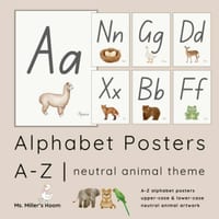 Alphabet + Numbers Posters BUNDLE | Neutral Classroom Theme - thumbnail 2 of 4