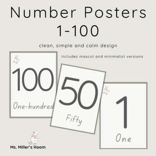 Alphabet + Numbers Posters BUNDLE | Neutral Classroom Theme - image 3 of 4