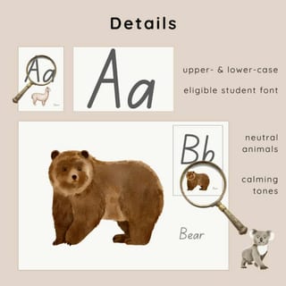 Alphabet + Numbers Posters BUNDLE | Neutral Classroom Theme - image 4 of 4