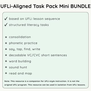 UFLi-Aligned Phonics Task Pack | Mini Bundle | Lessons 1-5 | 20 Tasks - image 2 of 4
