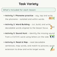 UFLi-Aligned Phonics Task Pack | Mini Bundle | Lessons 1-5 | 20 Tasks - thumbnail 3 of 4
