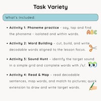 UFLi-Aligned Phonics Task Pack | Lesson 20 | -s /s/ ending - thumbnail 3 of 4