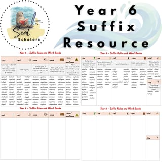 Year 6 Suffix Rules and Word Banks - image 1 of 3