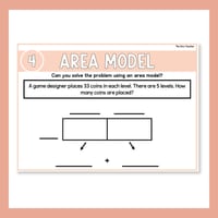 Area Model 2 Digit By 1 Digit Multiplication Word Problem Task Cards - thumbnail 9 of 9