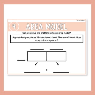 Area Model 2 Digit By 1 Digit Multiplication Word Problem Task Cards - image 9 of 9