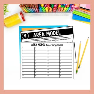 Area Model 2 Digit By 1 Digit Multiplication Word Problem Task Cards - image 7 of 9