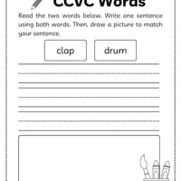 CCVC Worksheets | Phonics Practice Year 1–2 workbook | Reading & Writing Activities - thumbnail 5 of 6