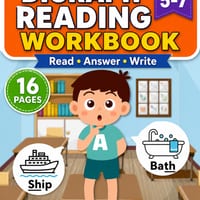 FREE Item: Digraph Reading Workbook for Students | SH CH TH CK Phonics Worksheets