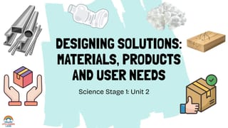 Science | Stage 1 Unit 2: Designing Solutions: Materials, Products & User Needs - image 2 of 8
