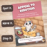 Appeal to Emotion Logical Fallacy Poster — Printable Critical Thinking Display | Duchess & Bruno - thumbnail 1 of 9
