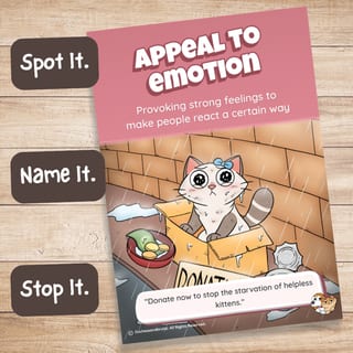Appeal to Emotion Logical Fallacy Poster — Printable Critical Thinking Display | Duchess & Bruno - image 1 of 9