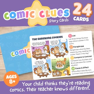 Comic Clues Story Cards | Reading Comprehension Cards | Bloom's Taxonomy - image 1 of 9