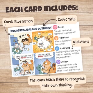 Comic Clues Story Cards | Reading Comprehension Cards | Bloom's Taxonomy - image 5 of 9