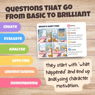 Comic Clues Story Cards | Reading Comprehension Cards | Bloom's Taxonomy - image 4 of 9