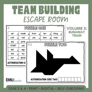 Year 3 & 4 Team Building Escape Room | Back to School Activities Volume 3 - image 1 of 9