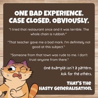 Hasty Generalisation Question Pack: Critical Thinking, Comic, Comprehension - thumbnail 2 of 8