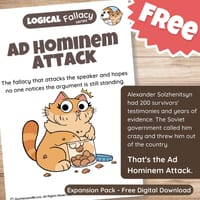 Ad Hominem Attack Question Pack: Critical Thinking, Comic, Comprehension - thumbnail 1 of 8