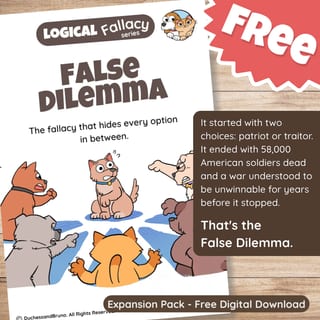 False Dilemma Question Pack: Critical Thinking, Comic, Comprehension - image 1 of 8