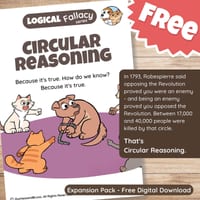 Circular Reasoning Question Pack: Critical Thinking, Comic, Comprehension - thumbnail 1 of 8