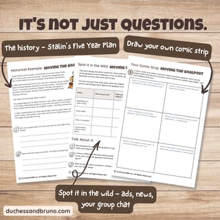 Moving the Goalpost Question Pack: Critical Thinking, Comic, Comprehension - image 3 of 8