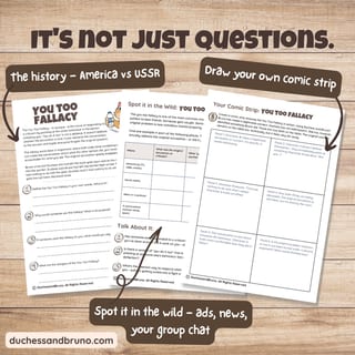 You Too Fallacy Question Pack: Critical Thinking, Comic, Comprehension - image 3 of 8
