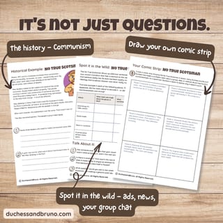 No True Scotsman Question Pack: Critical Thinking, Comic, Comprehension - image 3 of 8
