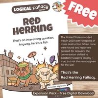 Red Herring Fallacy Question Pack: Critical Thinking, Comic, Comprehension - thumbnail 1 of 8