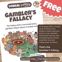 Gambler's Fallacy Question Pack: Critical Thinking, Comic, Comprehension - thumbnail 1 of 8