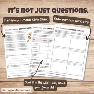 Gambler's Fallacy Question Pack: Critical Thinking, Comic, Comprehension - image 3 of 8