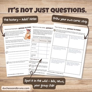 Appeal to Force Question Pack: Critical Thinking, Comic, Comprehension - image 3 of 8