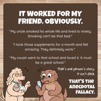 Anecdotal Fallacy Question Pack: Critical Thinking, Comic, Comprehension - thumbnail 2 of 8