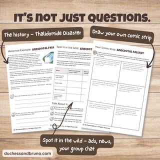 Anecdotal Fallacy Question Pack: Critical Thinking, Comic, Comprehension - image 3 of 8
