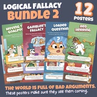 Logical Fallacy Posters Pack of 12 - Complete Critical Thinking Set Bundle 2 - thumbnail 1 of 9