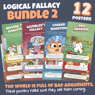 Logical Fallacy Posters Pack of 12 - Complete Critical Thinking Set Bundle 2 - image 1 of 9