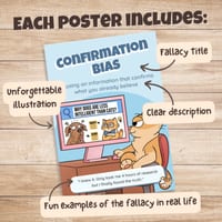 Logical Fallacy Posters Pack of 12 - Complete Critical Thinking Set Bundle 2 - thumbnail 5 of 9