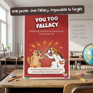 Logical Fallacy Posters Pack of 12 - Complete Critical Thinking Set Bundle 2 - image 7 of 9
